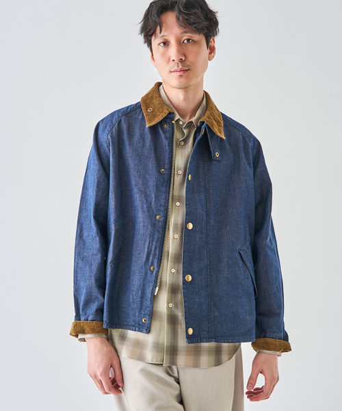 Barbour（バブアー）の「Barbour (バブアー)  OS TRANSPORT/トランスポート DENIM CASUAL JACKET（その他アウター・メンズ・ネイビー・40/38/36）」の4枚目の写真