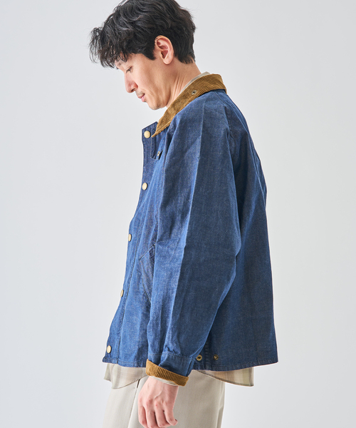 Barbour（バブアー）の「Barbour (バブアー)  OS TRANSPORT/トランスポート DENIM CASUAL JACKET（その他アウター・メンズ・ネイビー・40/38/36）」の7枚目の写真