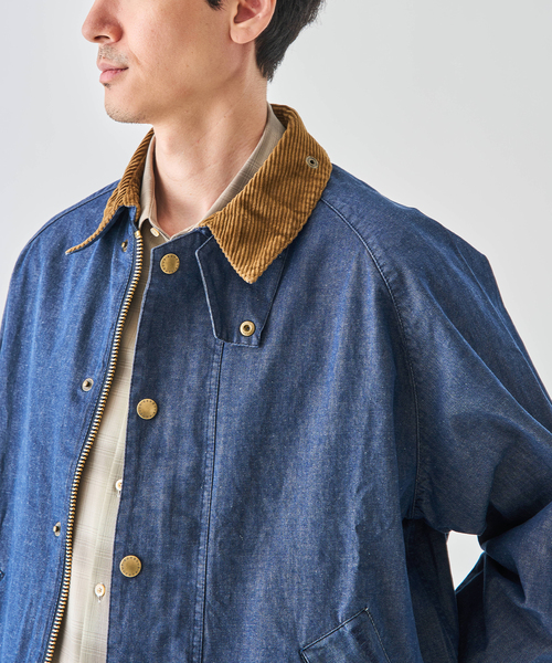 Barbour（バブアー）の「Barbour (バブアー)  OS TRANSPORT/トランスポート DENIM CASUAL JACKET（その他アウター・メンズ・ネイビー・40/38/36）」の9枚目の写真
