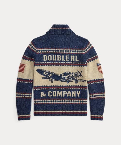 RRL(ダブル アール エル)の「エアプレーングラフィック フルジップ カーディガン(カーディガン/ボレロ・メンズ・ネイビー系1・XS/XL/L/M/S)」の5枚目の写真