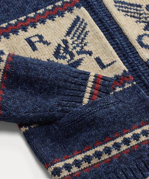 RRL(ダブル アール エル)の「エアプレーングラフィック フルジップ カーディガン(カーディガン/ボレロ・メンズ・ネイビー系1・XS/XL/L/M/S)」の3枚目の写真