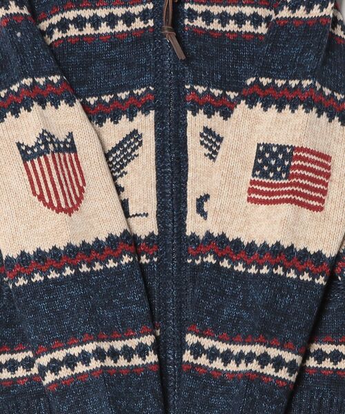 RRL(ダブル アール エル)の「エアプレーングラフィック フルジップ カーディガン(カーディガン/ボレロ・メンズ・ネイビー系1・XS/XL/L/M/S)」の6枚目の写真