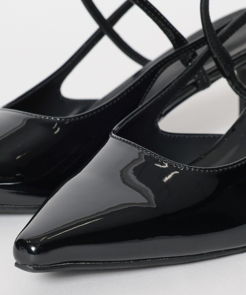 mysty woman（ミスティウーマン）の「エナメルストラップミュール 647876（サンダル・レディース・ブラック/ブラウン・MEDIUM/LARGE）」の10枚目の写真