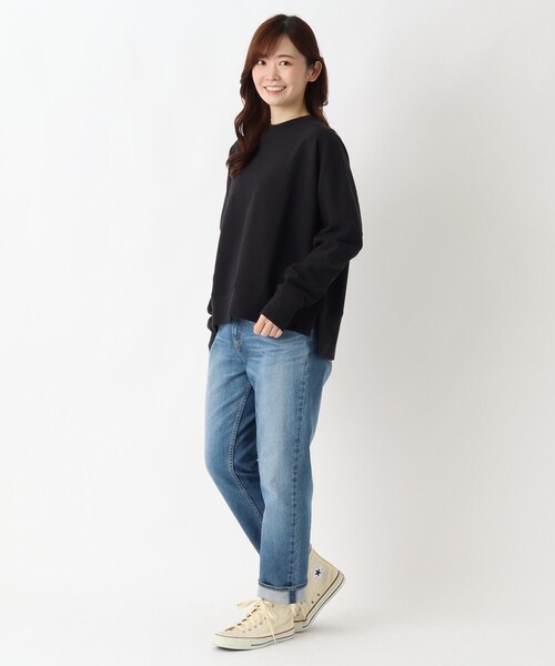 one'sterrace（ワンズテラス）の「ドルマンシルエットプルオーバー（スウェット・レディース・ブラック系8/グレー系4/アイボリー系8・02）」の7枚目の写真