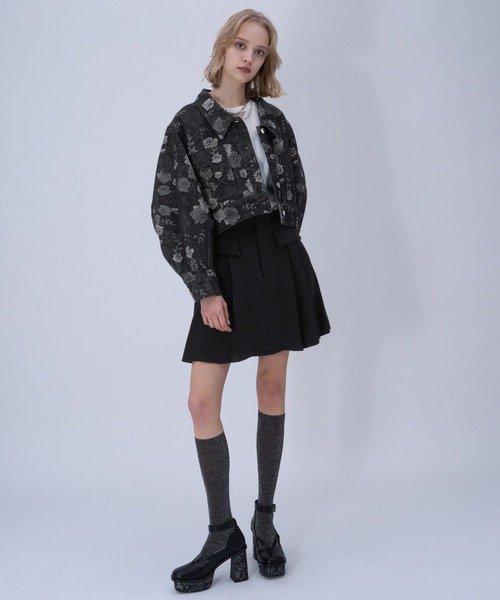 HARE(ハレ)の「トロミプリーツミニスカパン(HARE)(その他パンツ・レディース・ブラック/グリーン・FREE)」の4枚目の写真