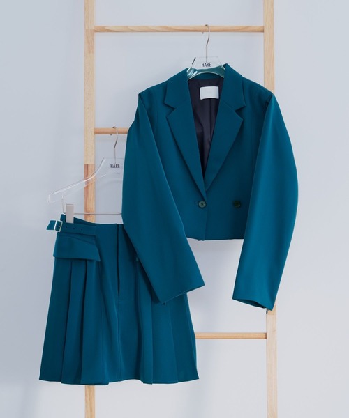 HARE(ハレ)の「トロミプリーツミニスカパン(HARE)(その他パンツ・レディース・ブラック/グリーン・FREE)」の3枚目の写真