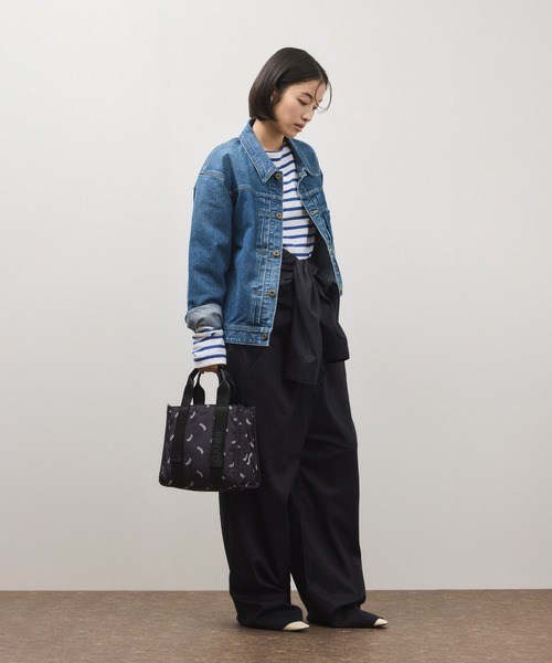 GANNI(ガニー)の「【GANNI for ADAM ET ROPE'】Re-Tech Logo Print Small Tote(トートバッグ・レディース・ブラック・FREE)」の7枚目の写真