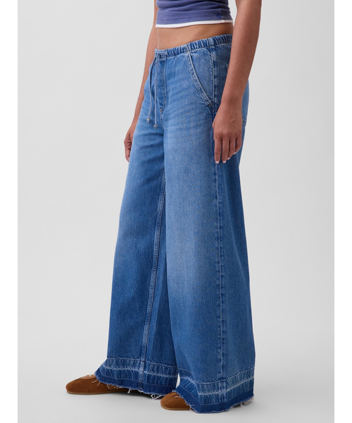 GAP(ギャップ)の「ミッドライズ ウルトラソフト イージーウエスト バギーデニム(デニムパンツ・レディース・インディゴブルー・S/XXS/L/M/XS)」の3枚目の写真