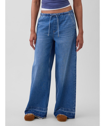 GAP | ミッドライズ ウルトラソフト イージーウエスト バギーデニム(デニムパンツ)