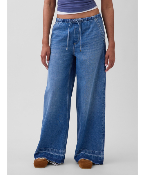 GAP(ギャップ)の「ミッドライズ ウルトラソフト イージーウエスト バギーデニム(デニムパンツ・レディース・インディゴブルー・S/XXS/L/M/XS)」の1枚目の写真