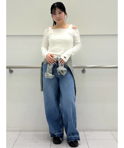 GAP(ギャップ)の「ミッドライズ ウルトラソフト イージーウエスト バギーデニム(デニムパンツ・レディース・インディゴブルー・S/XXS/L/M/XS)」の5枚目の写真