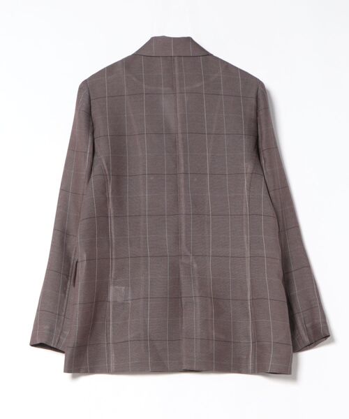 Scrap Book（スクラップブック）の「【Scrap Book】チェックメッシュダブルジャケット（テーラードジャケット・レディース・ブラウン/グレー・FREE）」の3枚目の写真