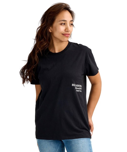 BILLABONG(ビラボン)の「BILLABONG ウィメンズ EMB LOGO BOY FIT TEE Tシャツ 【2026年春夏モデル】(Tシャツ/カットソー・レディース・ホワイト/ブラック/インディゴブルー・LARGE/MEDIUM)」の7枚目の写真