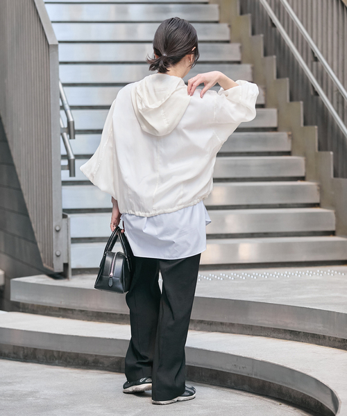 JOURNAL STANDARD（ジャーナルスタンダード）の「ドレープライトパーカー（その他アウター・レディース・ベージュ/ホワイト・FREE）」の5枚目の写真