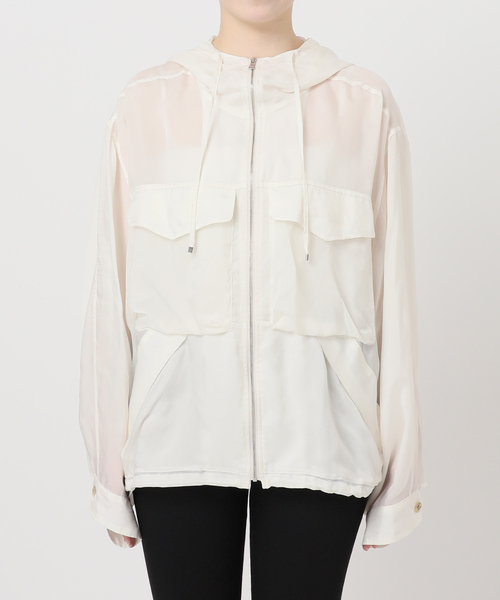 JOURNAL STANDARD（ジャーナルスタンダード）の「ドレープライトパーカー（その他アウター・レディース・ベージュ/ホワイト・FREE）」の19枚目の写真