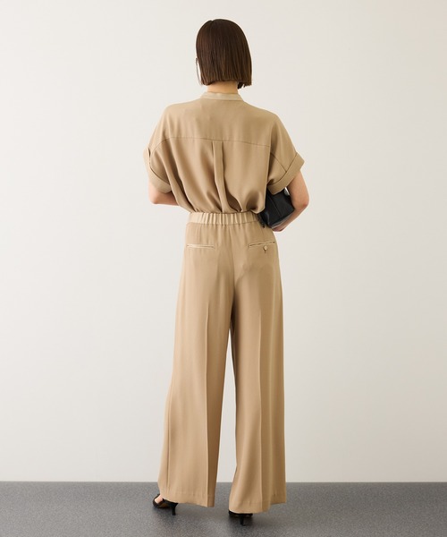 ROPE'（ロペ）の「ライトトリアセイージーワイドパンツ/セットアップ対応・イージーケア（その他パンツ・レディース・ネイビー/ベージュ/ブラック・36/38）」の8枚目の写真