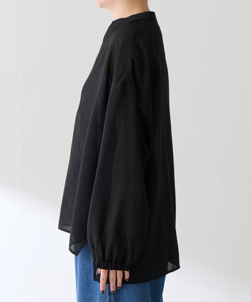 COLLAGE GALLARDAGALANTE（コラージュガリャルダガランテ）の「ヴィンテージメッシュスキッパーシャツ/WEB限定カラー展開（シャツ/ブラウス・レディース・オフホワイト/ベージュ/ブラック・FREE）」の19枚目の写真