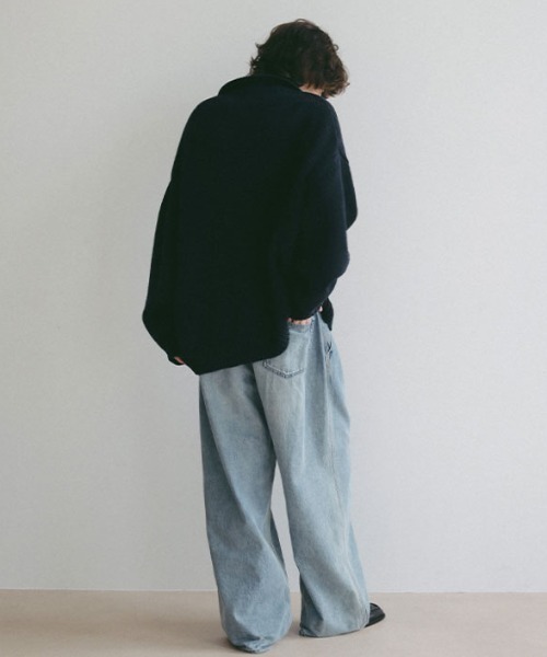 ETRE TOKYO（エトレトウキョウ）の「デニムタックワイドパンツ（デニムパンツ・レディース・オフホワイト/ブルー・S/M）」の10枚目の写真