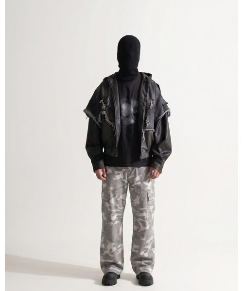 THUMB(ダム)の「Camo wide cargo pants white(その他パンツ・メンズ・その他・0/1/2/3)」の1枚目の写真