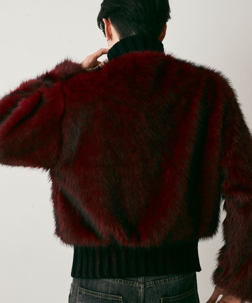 Shoowtime(ショウタイム)の「Fur Design Heavy Knit Sweater / ファーデザインヘビーニットセーター(ニット/セーター・メンズ・レッド系/ブラック系・MEDIUM/LARGE/X-LARGE)」の10枚目の写真
