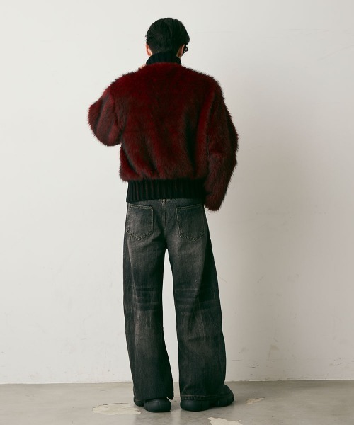 Shoowtime(ショウタイム)の「Fur Design Heavy Knit Sweater / ファーデザインヘビーニットセーター(ニット/セーター・メンズ・レッド系/ブラック系・MEDIUM/LARGE/X-LARGE)」の22枚目の写真
