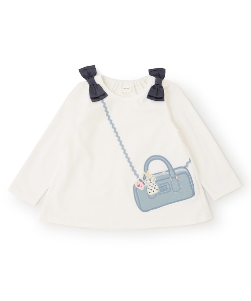 petit main(プティマイン)の「ミニバッグ長袖Tシャツ(Tシャツ/カットソー・キッズ・ネイビー/アイボリー/ライトピンク・90cm/100cm/110cm/130cm/80cm/120cm)」の7枚目の写真