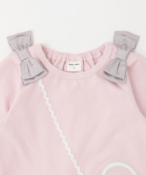 petit main(プティマイン)の「ミニバッグ長袖Tシャツ(Tシャツ/カットソー・キッズ・ネイビー/アイボリー/ライトピンク・90cm/100cm/110cm/130cm/80cm/120cm)」の11枚目の写真