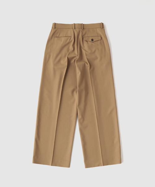 EDIFICE(エディフィス)の「MARKAWARE(マーカウェア)FLAT FRONT WIDE TROUSERS(その他パンツ・メンズ・ベージュ/ブラック・3/2)」の3枚目の写真