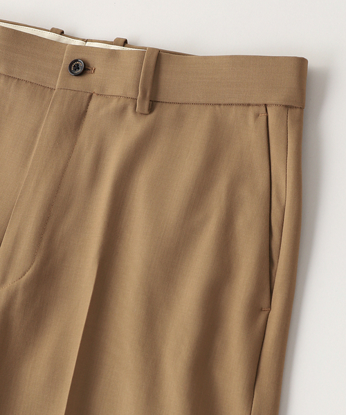 EDIFICE(エディフィス)の「MARKAWARE(マーカウェア)FLAT FRONT WIDE TROUSERS(その他パンツ・メンズ・ベージュ/ブラック・3/2)」の4枚目の写真