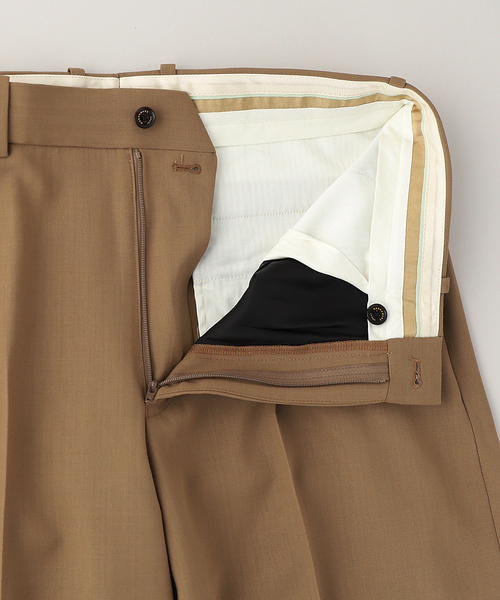 EDIFICE(エディフィス)の「MARKAWARE(マーカウェア)FLAT FRONT WIDE TROUSERS(その他パンツ・メンズ・ベージュ/ブラック・3/2)」の5枚目の写真