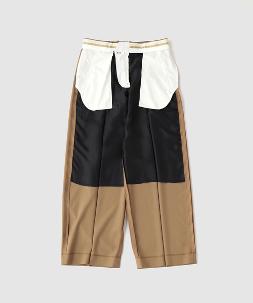 EDIFICE(エディフィス)の「MARKAWARE(マーカウェア)FLAT FRONT WIDE TROUSERS(その他パンツ・メンズ・ベージュ/ブラック・3/2)」の6枚目の写真