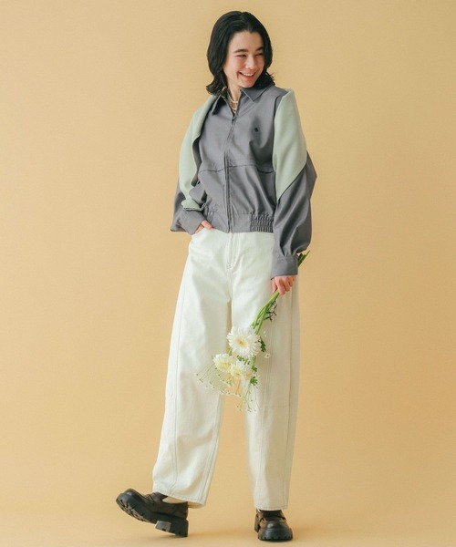 RAGEBLUE（レイジブルー）の「＜POLO BCS/ポロ・ビーシーエス＞別注/ZIPワークブルゾン（ブルゾン・レディース・グレー/ブラック/ベージュ・FREE）」の9枚目の写真