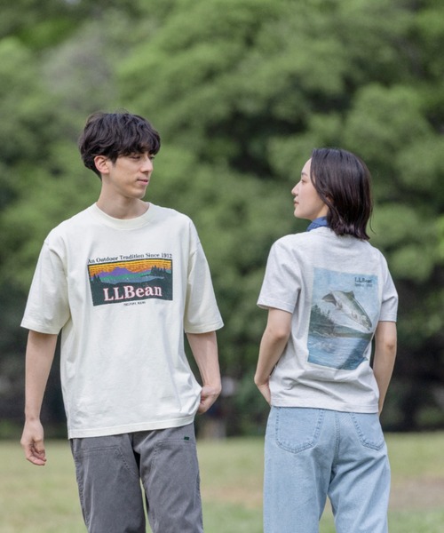 L.L.Bean(エルエルビーン)の「【JAPAN EDITION】ビーンズ 1980 ショートスリーブ・カタログ・トラウト・ティ(Tシャツ/カットソー・レディース・ブルーグリーン/ライトグレー/パープル/ネイビー・MEDIUM)」の6枚目の写真