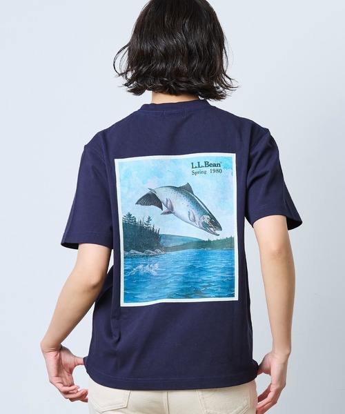 L.L.Bean(エルエルビーン)の「【JAPAN EDITION】ビーンズ 1980 ショートスリーブ・カタログ・トラウト・ティ(Tシャツ/カットソー・レディース・ブルーグリーン/ライトグレー/パープル/ネイビー・MEDIUM)」の19枚目の写真