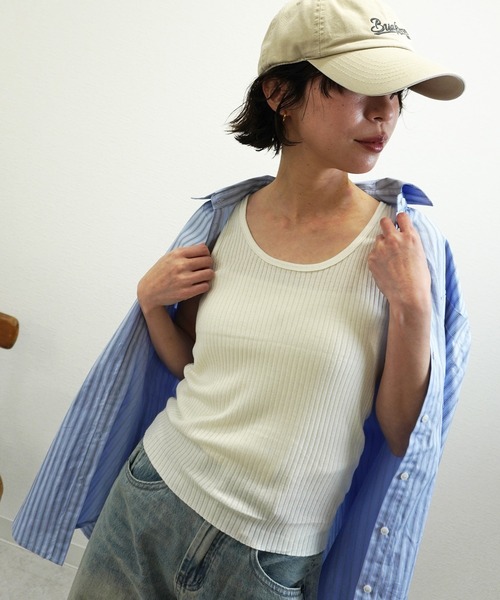 gossara(ゴサラ)の「【着回し力抜群】リブニットタンク(タンクトップ・レディース・その他/オフホワイト/グレー/チャコールグレー・FREE)」の1枚目の写真