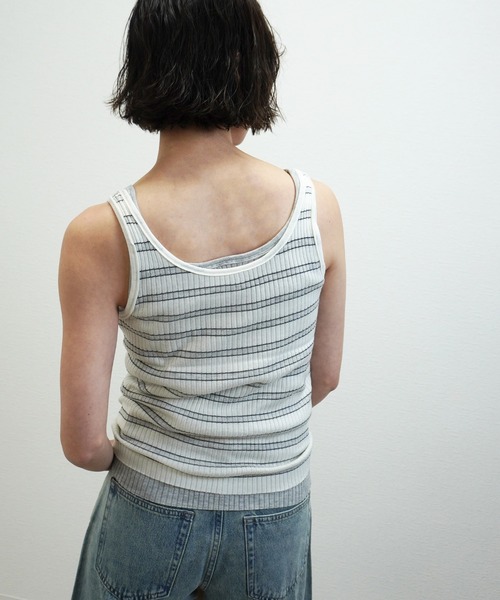 gossara(ゴサラ)の「【着回し力抜群】リブニットタンク(タンクトップ・レディース・その他/オフホワイト/グレー/チャコールグレー・FREE)」の7枚目の写真