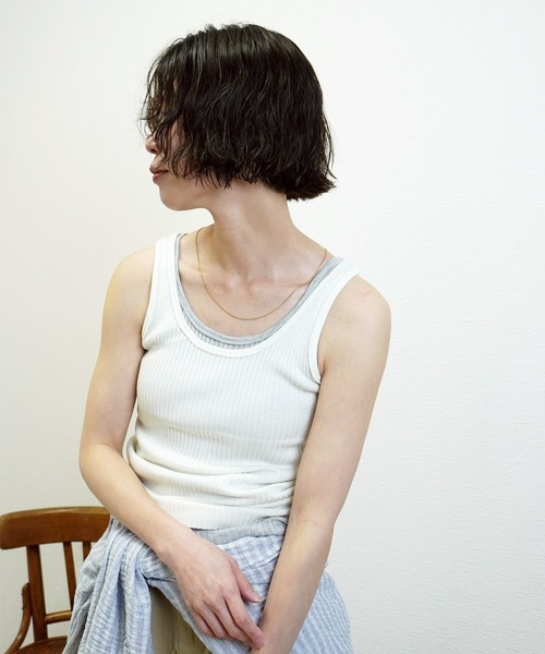 gossara(ゴサラ)の「【着回し力抜群】リブニットタンク(タンクトップ・レディース・その他/オフホワイト/グレー/チャコールグレー・FREE)」の11枚目の写真