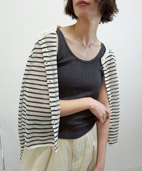 gossara(ゴサラ)の「【着回し力抜群】リブニットタンク(タンクトップ・レディース・その他/オフホワイト/グレー/チャコールグレー・FREE)」の20枚目の写真
