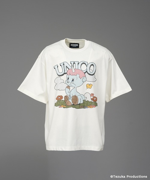 MAISON SPECIAL（メゾンスペシャル）の「《UNISEX》【TEZUKA CHARACTERS for MAISON SPECIAL】- UNICO - Prime-Over Crew Neck Graphic T-Shirt/- ユニコ - プライムオーバークルーネックグラフィックTシャツ【MAISON SPECIAL/メゾンスペシャル】（Tシャツ/カットソー・メンズ・ホワイト/ブラック・0/2/1）」の9枚目の写真