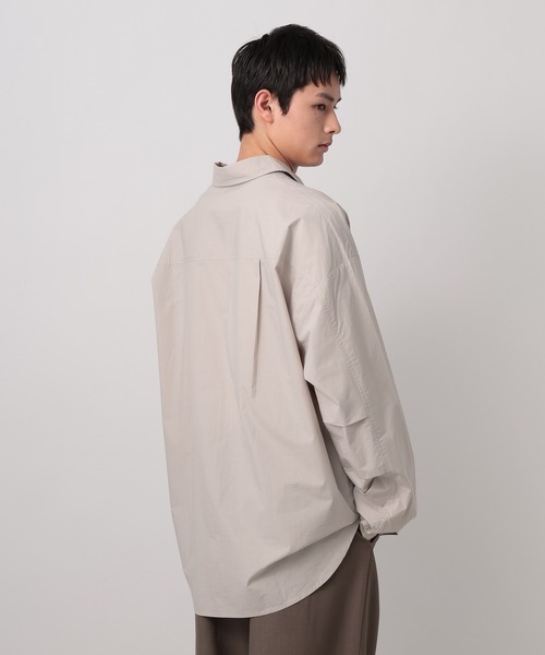 BAYFLOW(ベイフロー)の「【WEB限定】ベーシックルーズカラーシャツ / オーバーサイズ / レギュラーシャツ(シャツ/ブラウス・メンズ・チャコールグレー/ブルー/グレイッシュベージュ/ホワイト/ストライプ・SMALL/MEDIUM/LARGE)」の4枚目の写真