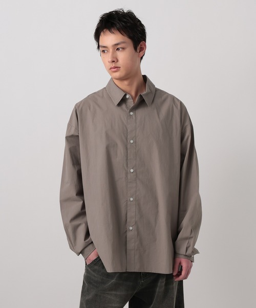 BAYFLOW(ベイフロー)の「【WEB限定】ベーシックルーズカラーシャツ / オーバーサイズ / レギュラーシャツ(シャツ/ブラウス・メンズ・チャコールグレー/ブルー/グレイッシュベージュ/ホワイト/ストライプ・SMALL/MEDIUM/LARGE)」の3枚目の写真