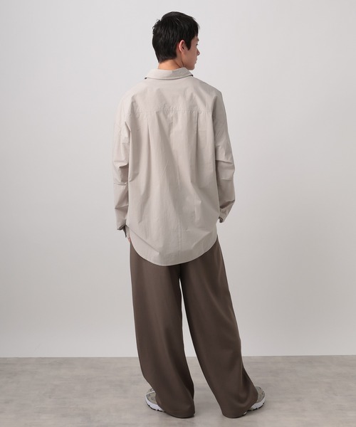 BAYFLOW(ベイフロー)の「【WEB限定】ベーシックルーズカラーシャツ / オーバーサイズ / レギュラーシャツ(シャツ/ブラウス・メンズ・チャコールグレー/ブルー/グレイッシュベージュ/ホワイト/ストライプ・SMALL/MEDIUM/LARGE)」の10枚目の写真