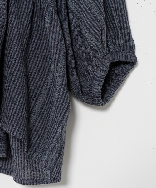 チャイハネ（チャイハネ）の「【チャイハネ】南インド綿ナナミィパフスリーブトップス（その他トップス・レディース・ネイビー/ベージュ/ブラウン・FREE）」の9枚目の写真