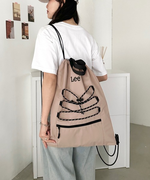 Lee/ドローコード ナップサック/A4対応/軽量/バックパック/ユニ