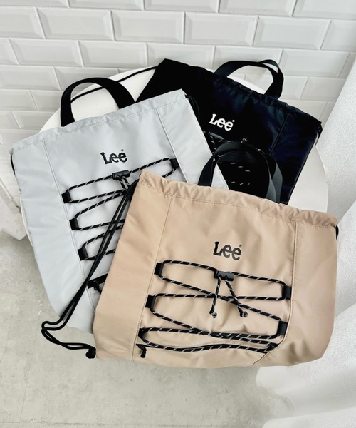 Lee(リー)の「Lee/ドローコード ナップサック/A4対応/軽量/バックパック/ユニセックス(バックパック/リュック・レディース・ライトベージュ/ライトグレー/ブラック・FREE)」の18枚目の写真