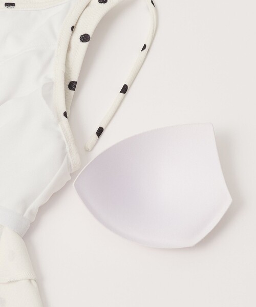 green label relaxing（グリーンレーベルリラクシング）の「ハイネックWリボンフレア&ショーツ ドット柄 オフホワイト スイムウェア / 水着（水着・レディース・オフホワイト・FREE）」の11枚目の写真