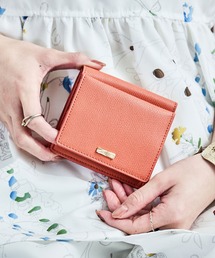 Fashion Letter | サフィアノ調レザー 2つ折ミニウォレット(財布)