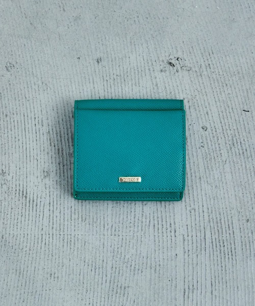 Fashion Letter（ファッションレター）の「サフィアノ調レザー 2つ折ミニウォレット（財布・レディース・ブルー/ブルーグリーン/ブラック/カーキ/グレイッシュベージュ/サーモンピンク・FREE）」の8枚目の写真