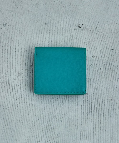 Fashion Letter（ファッションレター）の「サフィアノ調レザー 2つ折ミニウォレット（財布・レディース・ブルー/ブルーグリーン/ブラック/カーキ/グレイッシュベージュ/サーモンピンク・FREE）」の10枚目の写真
