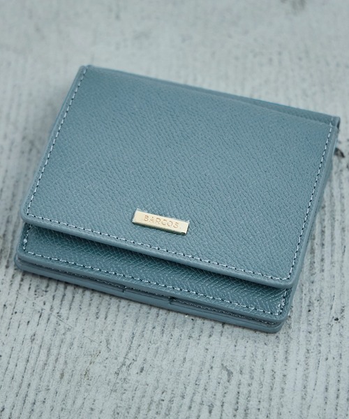 Fashion Letter（ファッションレター）の「サフィアノ調レザー 2つ折ミニウォレット（財布・レディース・ブルー/ブルーグリーン/ブラック/カーキ/グレイッシュベージュ/サーモンピンク・FREE）」の17枚目の写真